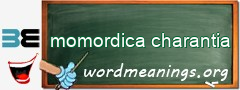 WordMeaning blackboard for momordica charantia